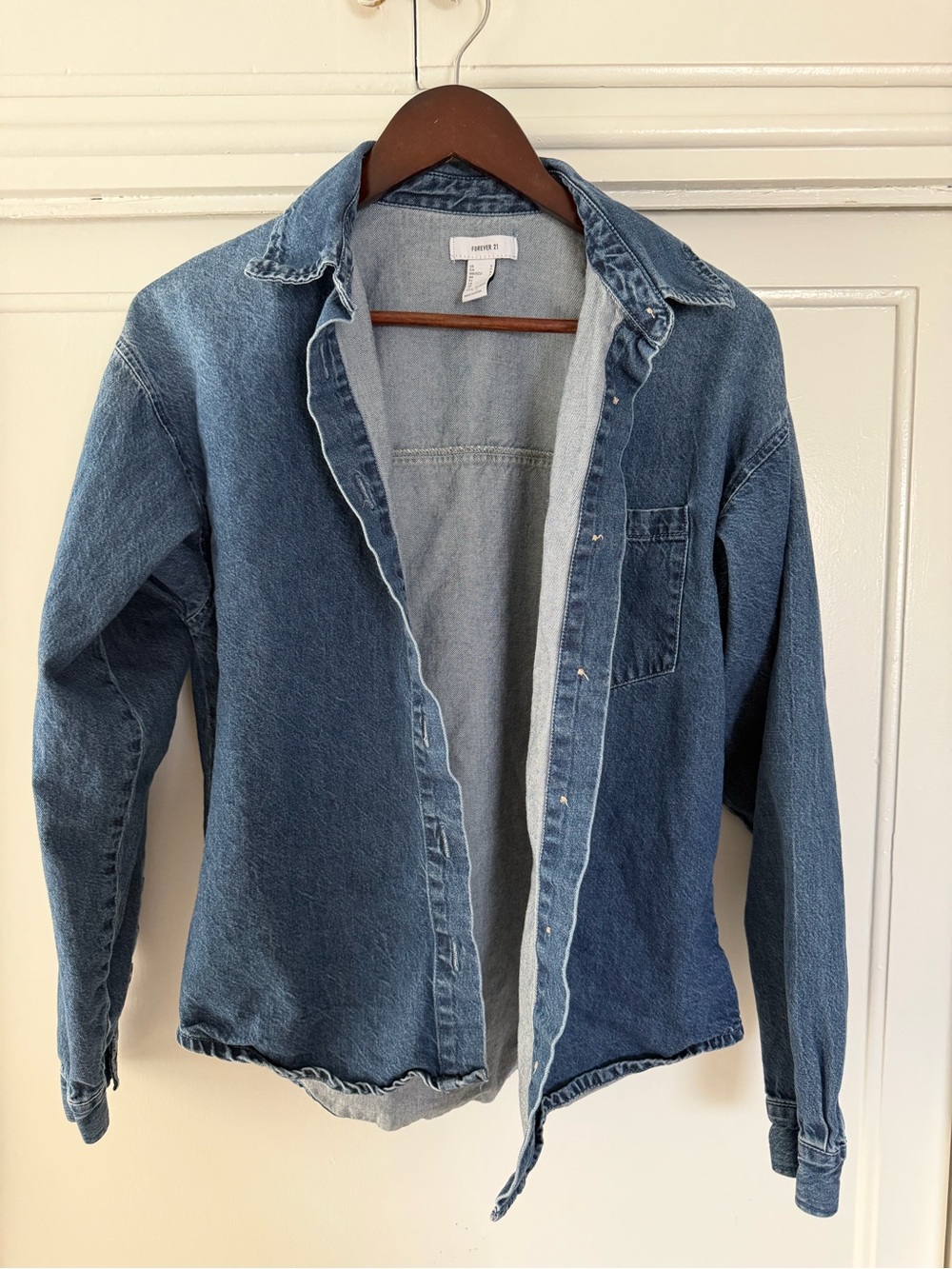 Forever 21 Washed Blue Denim Jacket